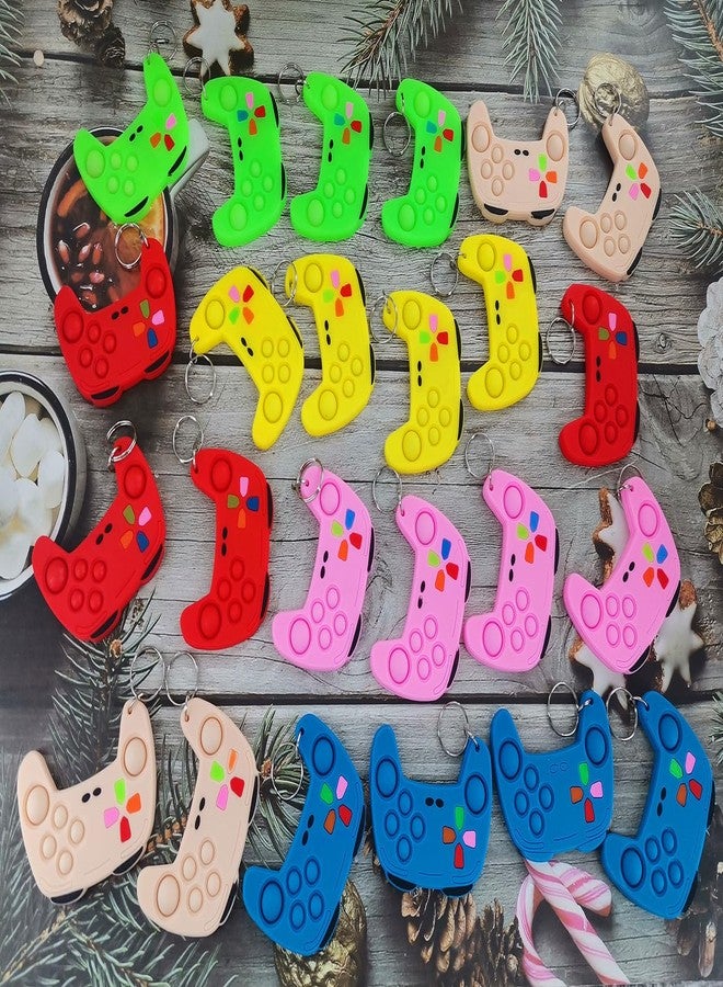 HOZKEAP 24 Packs Bulk Game Controllers Mini pop Fidget Keychain，Birthday Party Favors Supplies and Classroom Summer Student Prize Gifts - Image 2